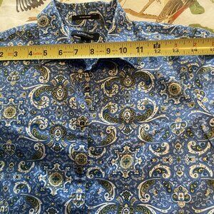 Land’s End blue paisley long sleeve shirt - size 4 NWOT